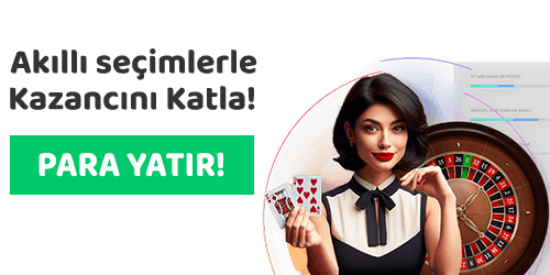 elinde kart tutan kurpiyer ve rulet bulunan yönlendirme linki
